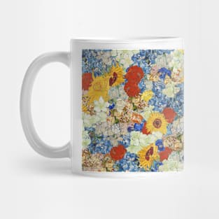 van gogh flower collage Mug